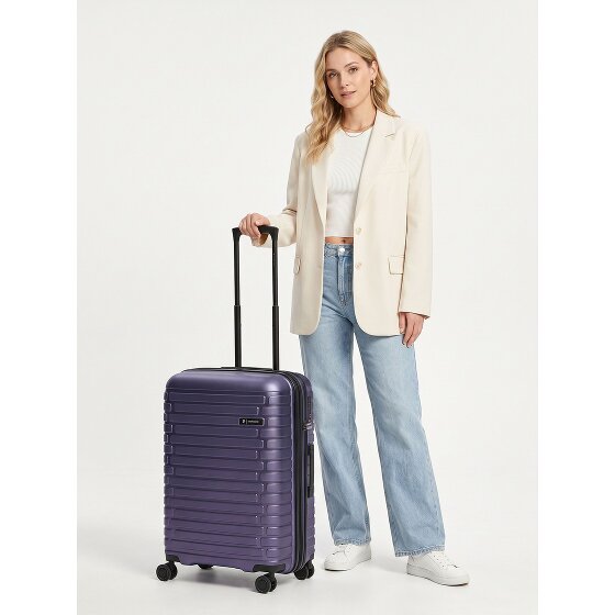 Pactastic Collection 04 THE MEDIUM + 4 Rollen Trolley M 66 cm mit Dehnfalte