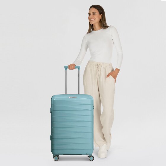 Franky London 4 Rollen Trolley M 65 cm mit Dehnfalte