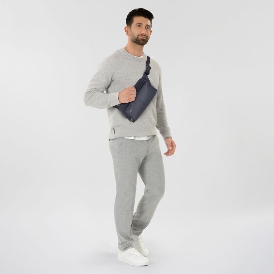 Piquadro Wollem Gürteltasche RFID Schutz Leder 27 cm