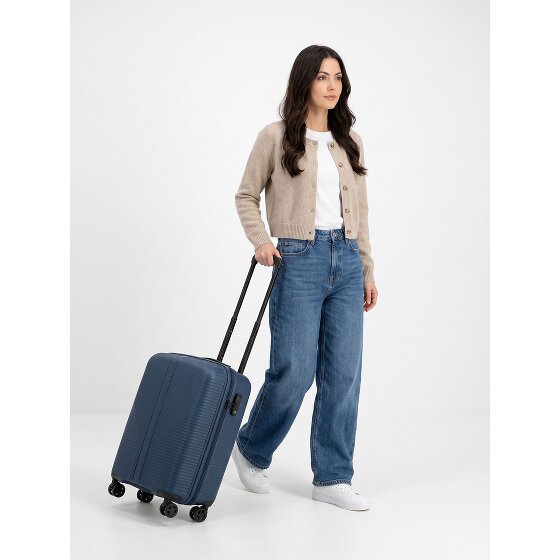 Travelite Air Stripe 4 Rollen Kabinentrolley S 55 cm mit Dehnfalte