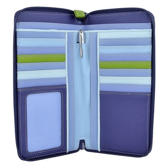 Mywalit Large Double Zip Around Purse Geldbörse Leder 18 cm