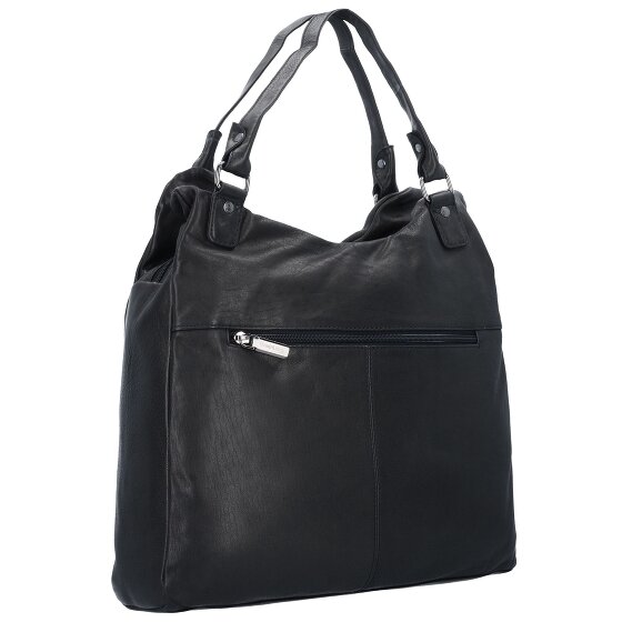 Greenland Nature Black Nappa Schultertasche Leder 38 cm