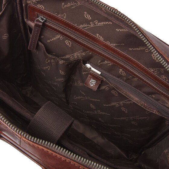 Castelijn & Beerens Rien Business-Rucksack RFID Schutz Leder 40 cm Laptopfach