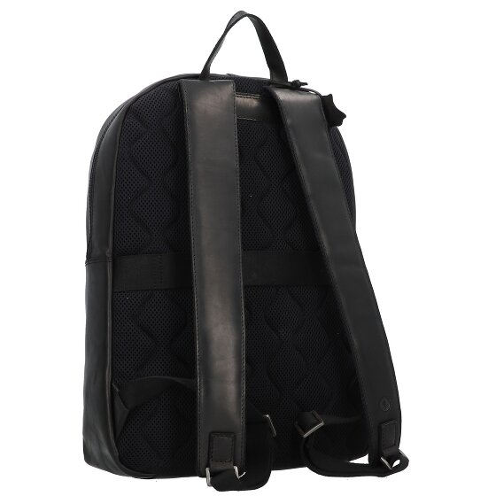 Greenburry Pure Black Daypack Leder 46 cm Laptopfach