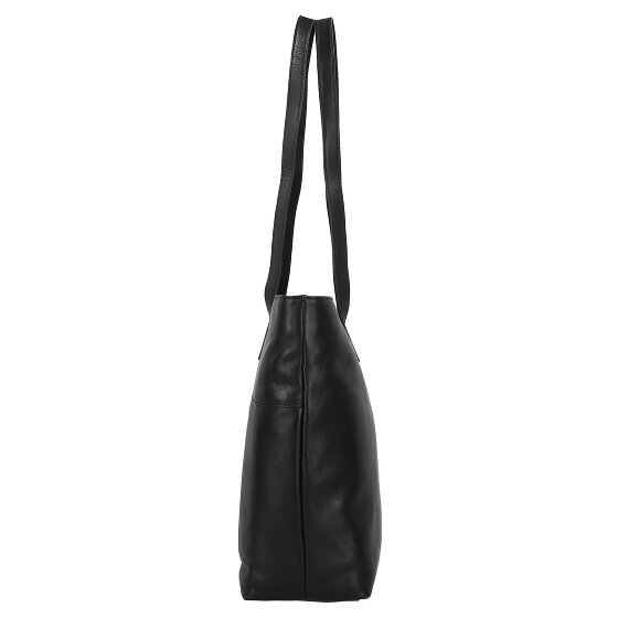 Greenburry Pure Black Shopper Tasche Leder 35 cm Laptopfach