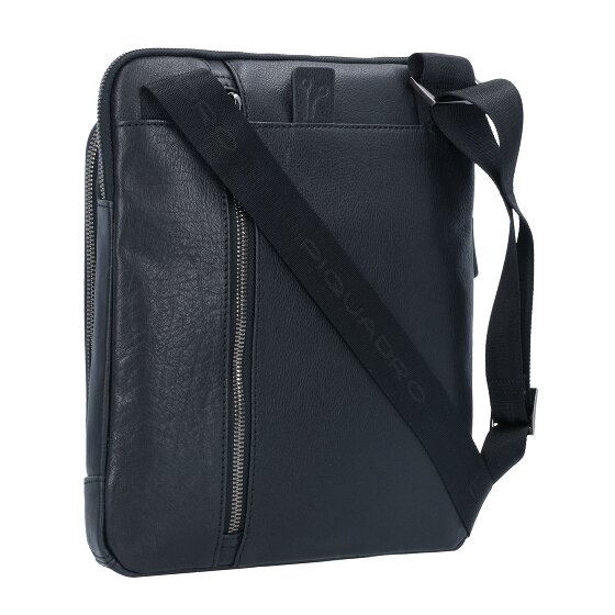 Piquadro Black Square Umhängetasche Leder 23 cm