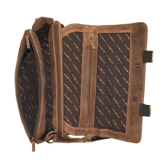 Greenburry Vintage Aktentasche Leder 42 cm Laptopfach