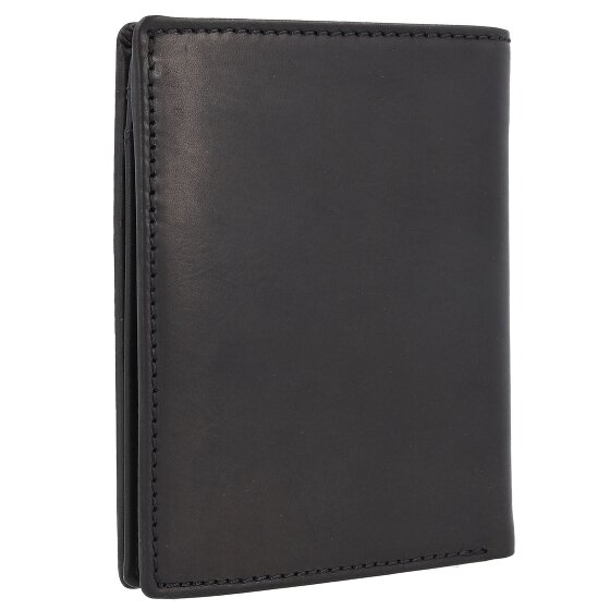 Greenburry Pure Black Geldbörse RFID Schutz Leder 10.5 cm