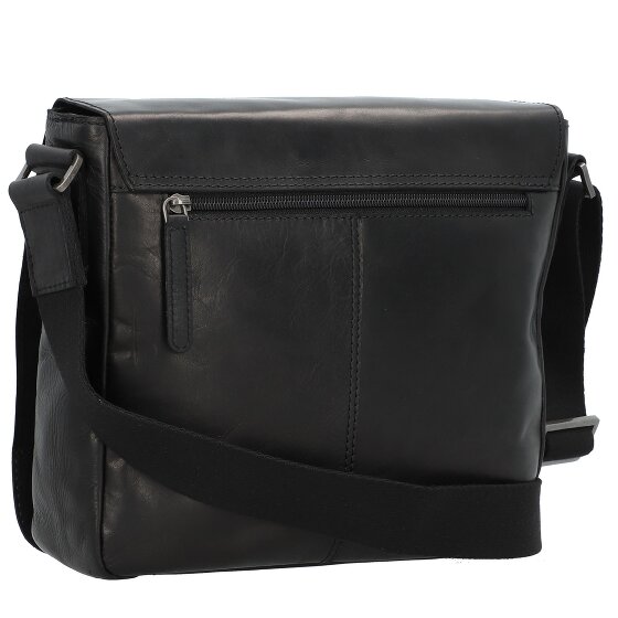 Greenburry Pure Black Umhängetasche Leder 26 cm