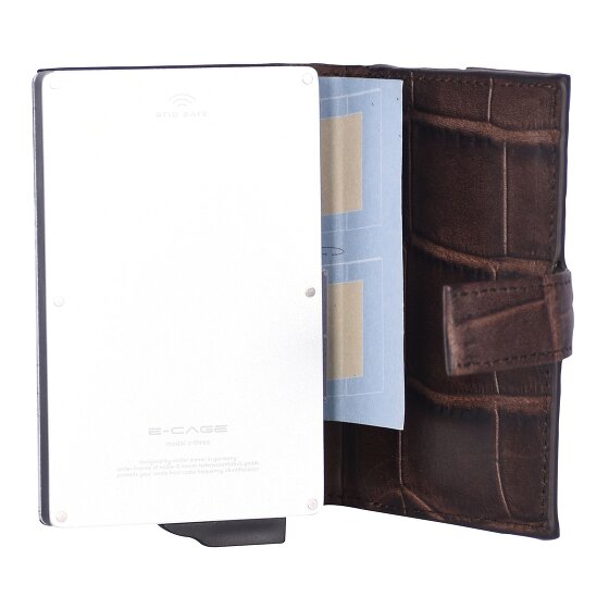 Joop! Fano C-Three Kreditkartenetui RFID Schutz Leder 7 cm