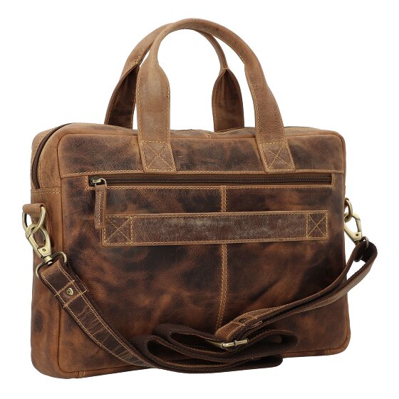 Greenburry Vintage Aktentasche Leder 38 cm Laptopfach