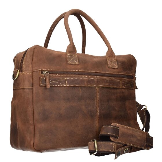 Greenburry Vintage Aktentasche Leder 40 cm Laptopfach