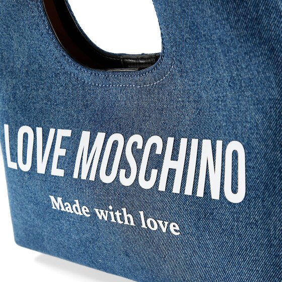 Love Moschino Denim Signature Love Schultertasche 34 cm