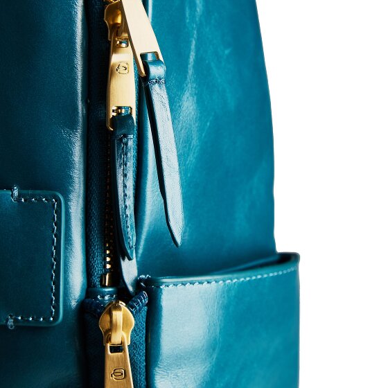 Piquadro Blue Square Daypack RFID Schutz Leder 37 cm Laptopfach