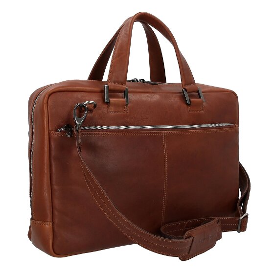 Plevier Vintage Bill Aktentasche Leder 40 cm Laptopfach