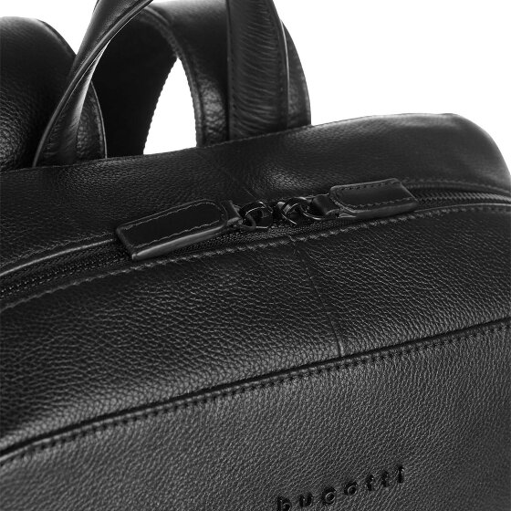 Bugatti Black Daypack Leder 40 cm Laptopfach