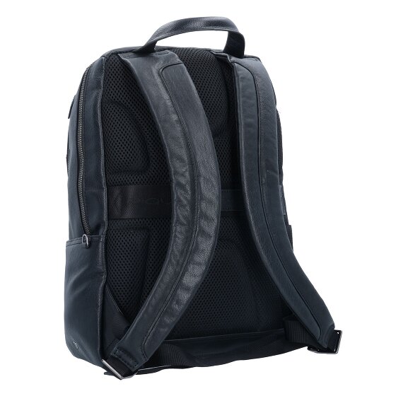 Piquadro Black Square Rucksack Leder 39 cm Laptopfach