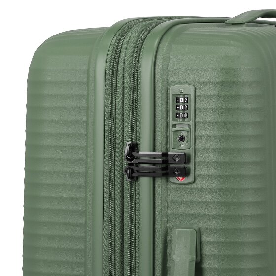 Travelite Air Stripe 4 Rollen Kofferset 3-teilig mit Dehnfalte