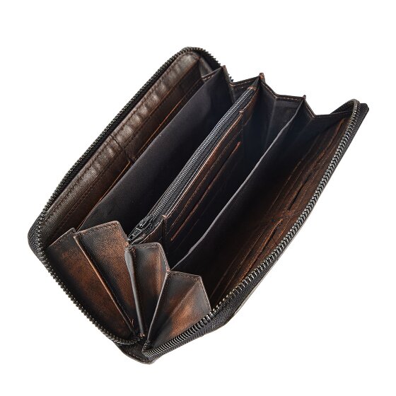 Greenburry Destressed Geldbörse RFID Schutz Leder 19 cm