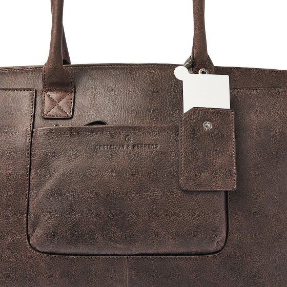 Castelijn & Beerens Carisma Schultertasche RFID Leder 38 cm Laptopfach