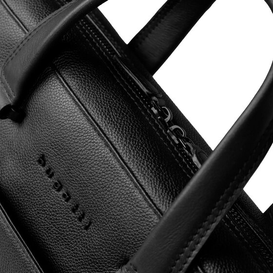 Bugatti Black Aktentasche Leder 39 cm Laptopfach