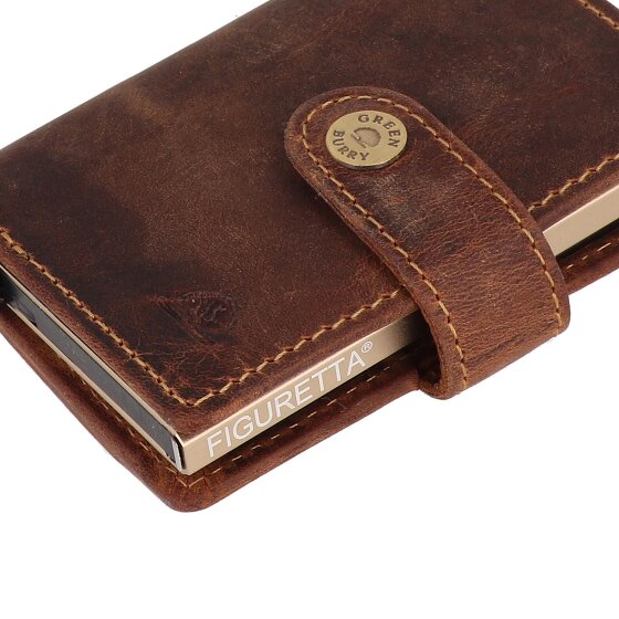 Greenburry Vintage Geldbörse RFID Schutz Leder 7.5 cm