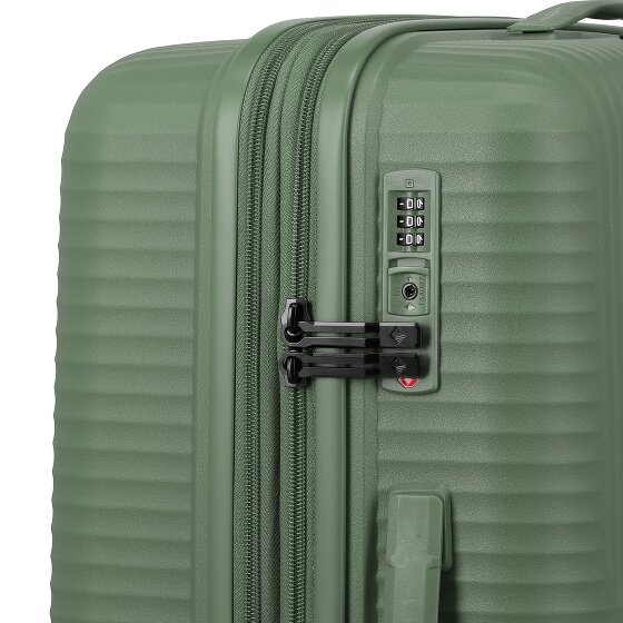 Travelite Air Stripe 4 Rollen Kofferset 3-teilig mit Dehnfalte