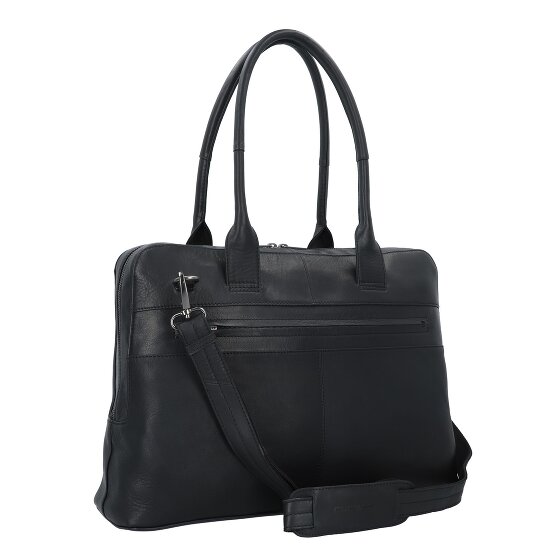 Plevier Structure Canton Schultertasche Leder 44 cm Laptopfach