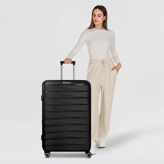 Franky London 4 Rollen Trolley L 74 cm mit Dehnfalte