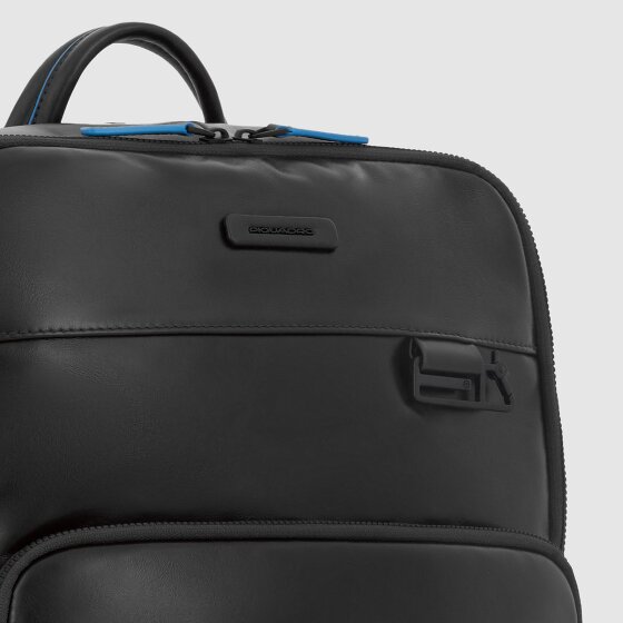 Piquadro Blue Square Revamp Business-Rucksack RFID Schutz Leder 43 cm Laptopfach
