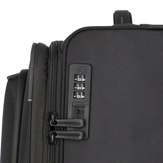 Travelite Crosslite 5.0 4 Rollen Trolley L 77 cm mit Dehnfalte