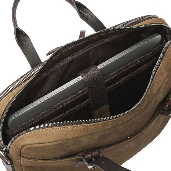Castelijn & Beerens Nubuck Aktentasche Leder 41 cm Laptopfach