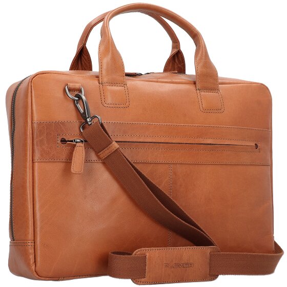 Plevier Rock Aktentasche RFID Schutz Leder 43 cm Laptopfach