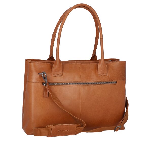 Plevier Rock Amber Schultertasche Leder 43 cm Laptopfach