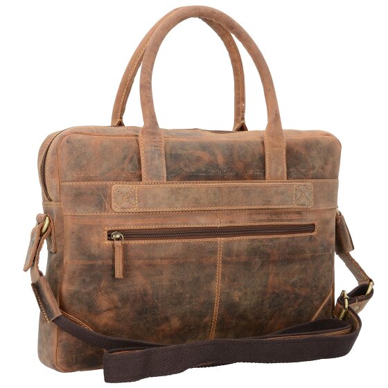 Greenburry Vintage Aktentasche Leder 41 cm Laptopfach