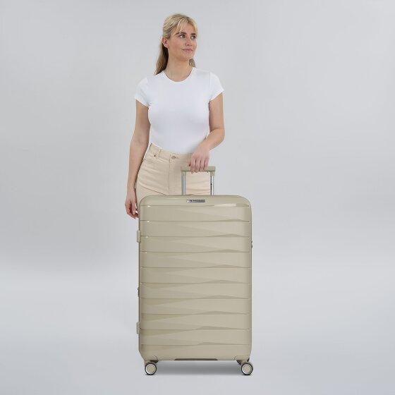 Franky London 4 Rollen Trolley L 74 cm mit Dehnfalte