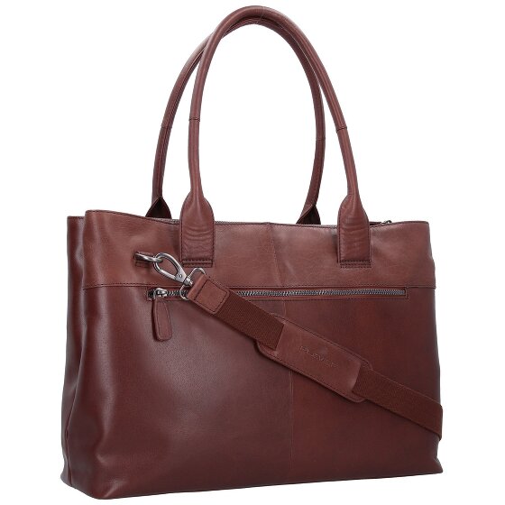 Plevier Rock Amber Schultertasche Leder 43 cm Laptopfach