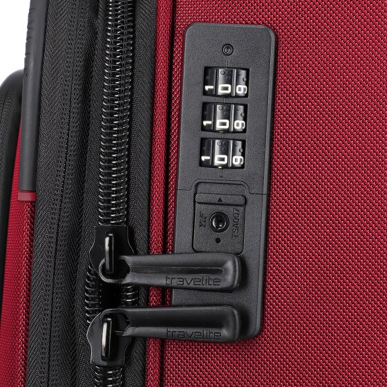 Travelite Crosslite 5.0 4 Rollen Trolley M 66 cm mit Dehnfalte