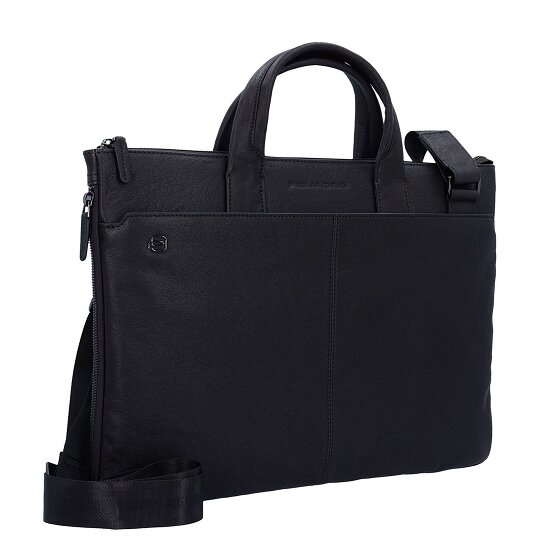 Piquadro Black Square Aktentasche Leder 42 cm Laptopfach