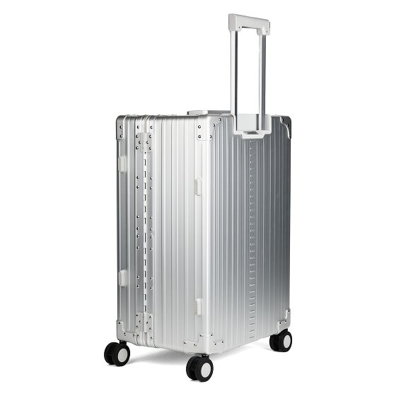 Aleon Traveler 4-Rollen Trolley Aluminium 67 cm mit Kleidersack