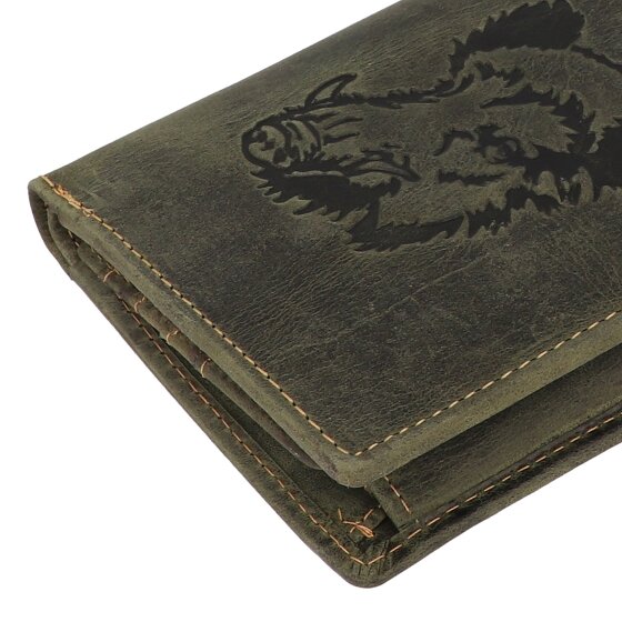 Greenburry Vintage Geldbörse Leder 9.5 cm