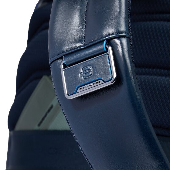 Piquadro Blue Square Daypack RFID Schutz Leder 37 cm Laptopfach