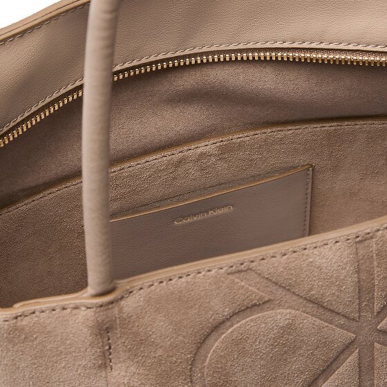 Calvin Klein Emblem AOP Shopper Tasche Leder 32 cm