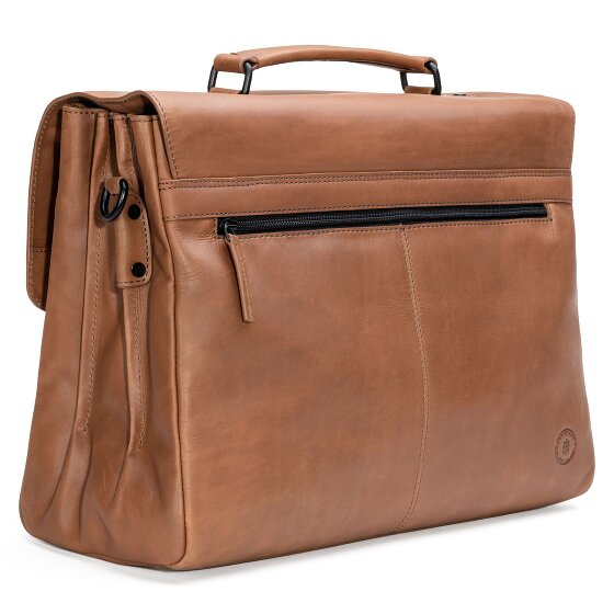 Farmhood Nashville Aktentasche XXL 3 Fächer Leder 39 cm