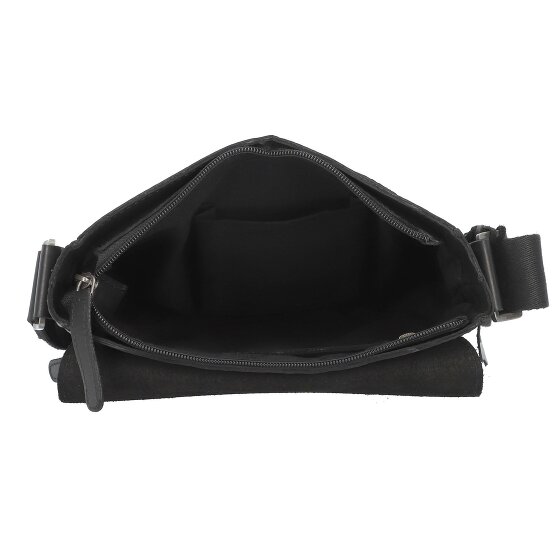 Greenburry Pure Black Umhängetasche Leder 22 cm