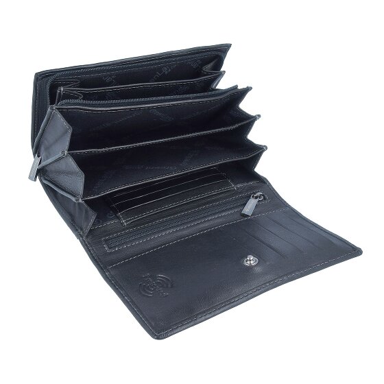 Greenland Nature Black Nappa Geldbörse RFID Leder 16 cm
