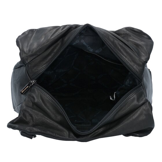 Greenland Nature Black Nappa Schultertasche Leder 38 cm