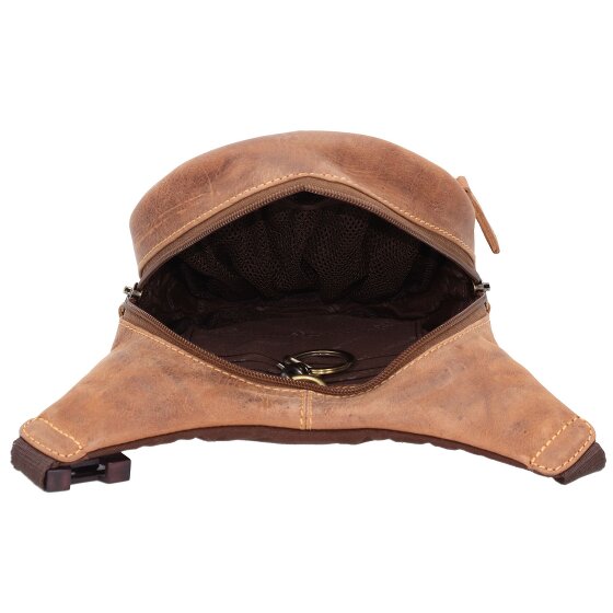 Greenburry Vintage Biker Gürteltasche Leder 20 cm