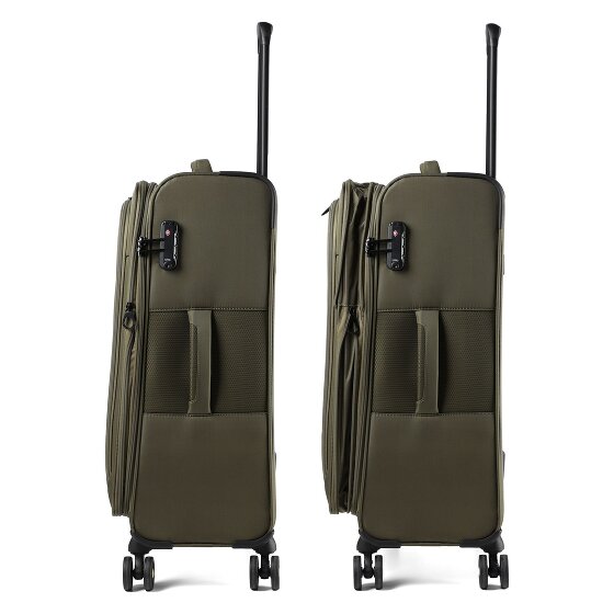 d&n Travel Line 9704 4 Rollen Trolley M 68 cm mit Dehnfalte