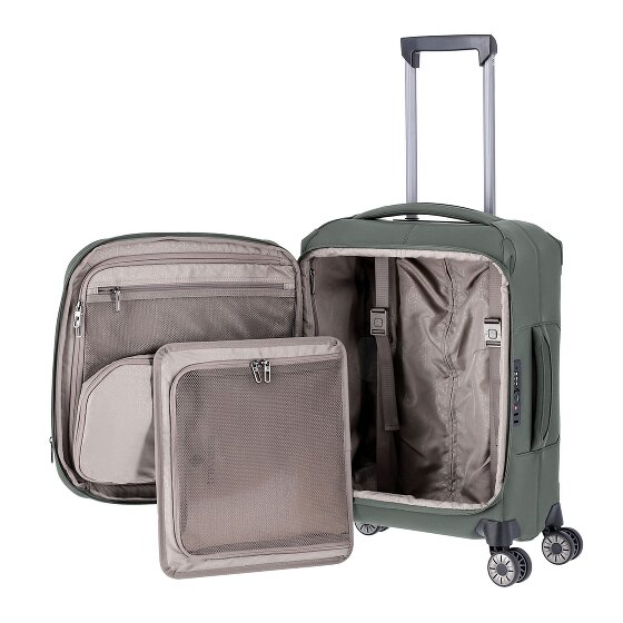 Travelite Priima 4 Rollen Kabinentrolley 55 cm mit Dehnfalte